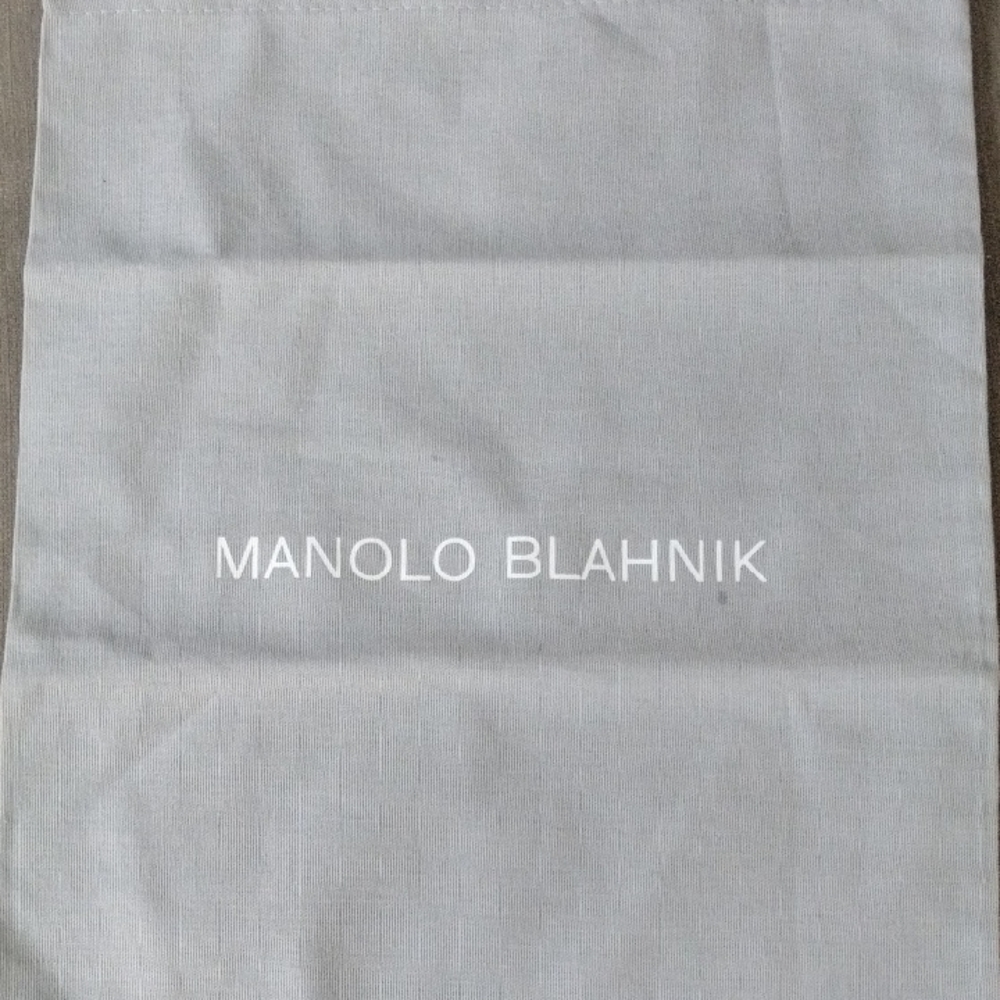 Manolo Blahnik Light Gray Shoe Bag